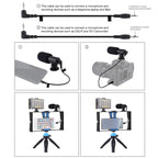 PULUZ 4 in 1 Vlogging Live Broadcast LED Selfie Light Smartphone Video Rig Kits with Microphone + Tripod Mount + Cold Shoe Tripod Head for iPhone, Galaxy, Huawei, Xiaomi, HTC, LG, Google, and Other Smartphones, 4-in-1(Blue), 4 in 1, 4-in-1(US)         ...