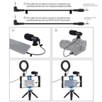 PULUZ 4 in 1 Vlogging Live Broadcast Smartphone Video Rig + 4.7 inch 12cm Ring LED Selfie Light Kits with Microphone + Tripod Mount + Cold Shoe Tripod Head for iPhone, Galaxy, Huawei, Xiaomi, HTC, LG, Google, and Other Smartphones, 4 in 1 Ring LED     ...