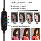 PULUZ 4 in 1 Vlogging Live Broadcast Smartphone Video Rig + 4.7 inch 12cm Ring LED Selfie Light Kits with Microphone + Tripod Mount + Cold Shoe Tripod Head for iPhone, Galaxy, Huawei, Xiaomi, HTC, LG, Google, and Other Smartphones, 4 in 1 Ring LED     ...