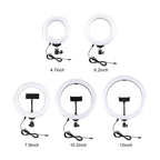 PULUZ Tripod Mount +  Live Broadcast Dual Phone Bracket + 6.2 inch 16cm LED Ring Vlogging Video Light Kits, 3 in 1