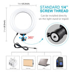 PULUZ Tripod Mount +  Live Broadcast Dual Phone Bracket + 6.2 inch 16cm LED Ring Vlogging Video Light Kits, 3 in 1