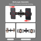 PULUZ 1.1m Tripod Mount + Live Broadcast Dual Phone Bracket + 6.2 inch 16cm LED Ring Vlogging Video Light Kits, 3 in 1 Live Broadcast Kits