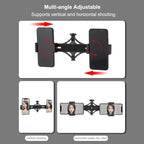 PULUZ Tripod Mount +  Extension Rod + Live Broadcast Dual Phone Bracket + 6.2 inch 16cm LED Ring Vlogging Video Light Kits, 4 in 1 Live Broadcast Kits