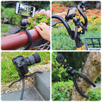 PULUZ Mini Octopus Flexible Tripod Holder with Ball Head & Phone Clamp + Tripod Mount Adapter & Long Screw for SLR Cameras, DJI, Insta360, GoPro and Other Action Cameras, Cellphone, Size: 25cmx4.5cm, 25cm Tripod + Phone Clamp