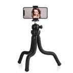 PULUZ Mini Octopus Flexible Tripod Holder with Ball Head & Phone Clamp + Tripod Mount Adapter & Long Screw for SLR Cameras, DJI, Insta360, GoPro and Other Action Cameras, Cellphone, Size: 30cmx5cm, 30cm Tripod + Phone Clamp