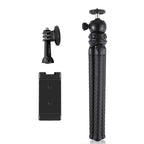 PULUZ Mini Octopus Flexible Tripod Holder with Ball Head & Phone Clamp + Tripod Mount Adapter & Long Screw for SLR Cameras, DJI, Insta360, GoPro and Other Action Cameras, Cellphone, Size: 30cmx5cm, 30cm Tripod + Phone Clamp