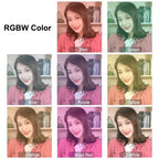PULUZ 4.7 inch 12cm Curved Surface Ring Light + Round Base Desktop Mount USB 10 Modes 8 Colors RGBW Dimmable LED Ring Selfie Beauty Vlogging Photography Video Lights with Cold Shoe Tripod Ball Head, 4.7 inch RGBW+Desktop Mount