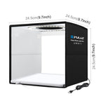 PULUZ 25cm Folding Portable High CRI Ring LED Photo Lighting Studio Tent Box + Shadowless Light Lamp Panel Pad with 12 Colors Backdrops, Size: 25cm x 25cm x 25cm, 25cm High CRI Box + Shadowless Light, 25cm High CRI Box + Shadowless Light (RU)