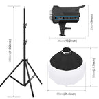 PULUZ 220V 120W Studio Video Light + 2.8m Light Holder + 65cm Foldable Lantern Softbox Photography Kit, 120W 2700K-6500K Light 2.8m Light Holder Kit AU Plug, 120W 2700K-6500K Light 2.8m Light Holder Kit EU Plug                                          ...