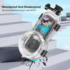 For Insta360 X5 PULUZ 60m Waterproof Sealed Diving Case with Silicone Lens Cover, Diving Case with Silicone Lens Cover