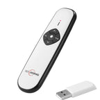 ASiNG A800 USB Charging 2.4GHz Wireless Presenter PowerPoint Clicker Representation Remote Control Pointer, Control Distance: 100m, Distance: 100m(Black), Distance: 100m(White)