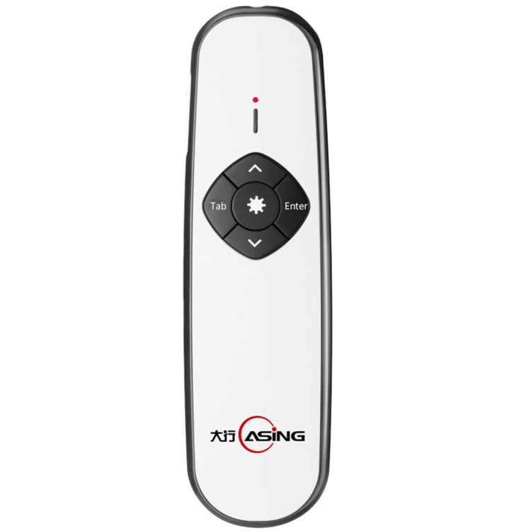 ASiNG A800 USB Charging 2.4GHz Wireless Presenter PowerPoint Clicker Representation Remote Control Pointer, Control Distance: 100m, Distance: 100m(Black), Distance: 100m(White)
