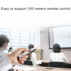 ASiNG A800 USB Charging 2.4GHz Wireless Presenter PowerPoint Clicker Representation Remote Control Pointer, Control Distance: 100m, Distance: 100m(Black), Distance: 100m(White)