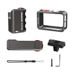 For DJI Osmo Action 5 Pro / 4 / 3 PULUZ Metal Camera Cage Expansion Adapter with Handle Grip, For DJI Osmo Action 5 Pro / 4 / 3