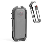 For Insta360 X4 Air PULUZ Metal Protective Cage Rig Housing Frame with Expand Cold Shoe Base, For Insta360 X4 Air
