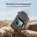 For DJI Osmo Action 6 PULUZ Silicone Protective Cover with Wrist Strap & Lens Cap, Silicone Protective Cover