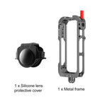 For Insta360 X4 Air PULUZ Metal Protective Cage Expansion Frame with Cold Shoe Bases & Lens Cover, For Insta360 X4 Air Lens Cover