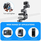 PULUZ Panoramic & Action Cameras Professional 3-Way Gimbal Motorcycles Bicycles Handlebar Aluminium Alloy Mount, Handlebar Aluminium Alloy Mount