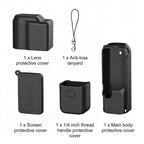 For DJI OSMO Pocket 4 PULUZ 4 in 1 Body Lens Handle Screen Silicone TPU Cover