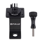 PULUZ Aluminum Alloy Motorcycle Fixed Holder Mount with Tripod Adapter & Screw for GoPro, Insta360, DJI and Other Action Cameras, Fixed Mount 2 (Black), Fixed Mount 2 (Silver), Fixed Mount 2 (Red), Fixed Mount 2 (Blue), Fixed Mount 2 (Gold)