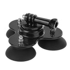 PULUZ Triangle Suction Cup Mount with Screw for GoPro, Insta360, DJI and Other Action Cameras, Triangle Sucker Mount