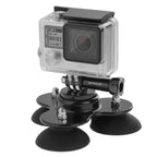 PULUZ Triangle Suction Cup Mount with Screw for GoPro, Insta360, DJI and Other Action Cameras, Triangle Sucker Mount