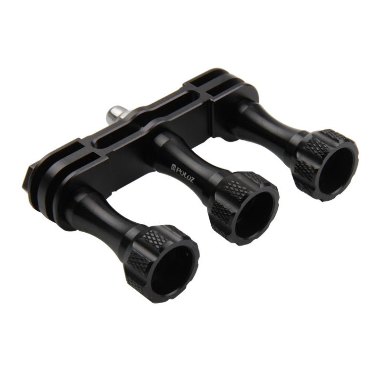 PULUZ CNC Aluminum Multi-functional Connection Mount with 3 Long Screws & Wrench for GoPro, Insta360, DJI and Other Action Cameras, 3 Long Screws