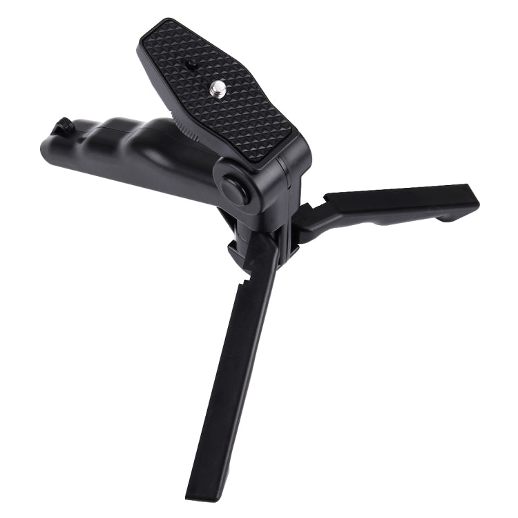 PULUZ Grip Folding Tripod Mount with Adapter & Screws for DJI, Insta360, GoPro and Other Action Cameras, Load Max: 2kg, Load Max: 2kg