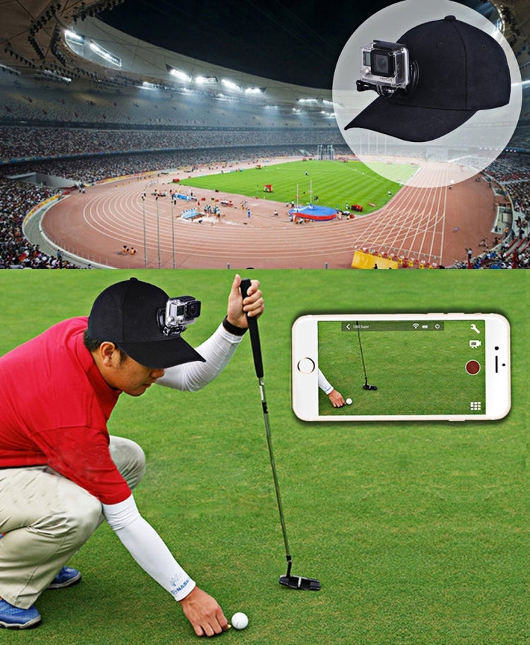 PULUZ Baseball Hat with J-Hook Buckle Mount & Screw for GoPro, DJI OSMO Action and Other Action Cameras, Baseball Hat Black Color, Baseball Hat Red Color, Baseball Hat Dark Blue Color, Baseball Hat Black (US Stock), Baseball Hat Red (US Stock)         ...