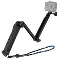 PULUZ 3-Way Grip Foldable Tripod Selfie-stick Extension Monopod for DJI, Insta360, GoPro and Other Action Cameras, Length: 20-58cm, Length: 20-58cm, Length: 20-58cm(AE)
