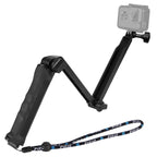 PULUZ 3-Way Grip Foldable Tripod Selfie-stick Extension Monopod for DJI, Insta360, GoPro and Other Action Cameras, Length: 20-58cm, Length: 20-58cm, Length: 20-58cm(AE)