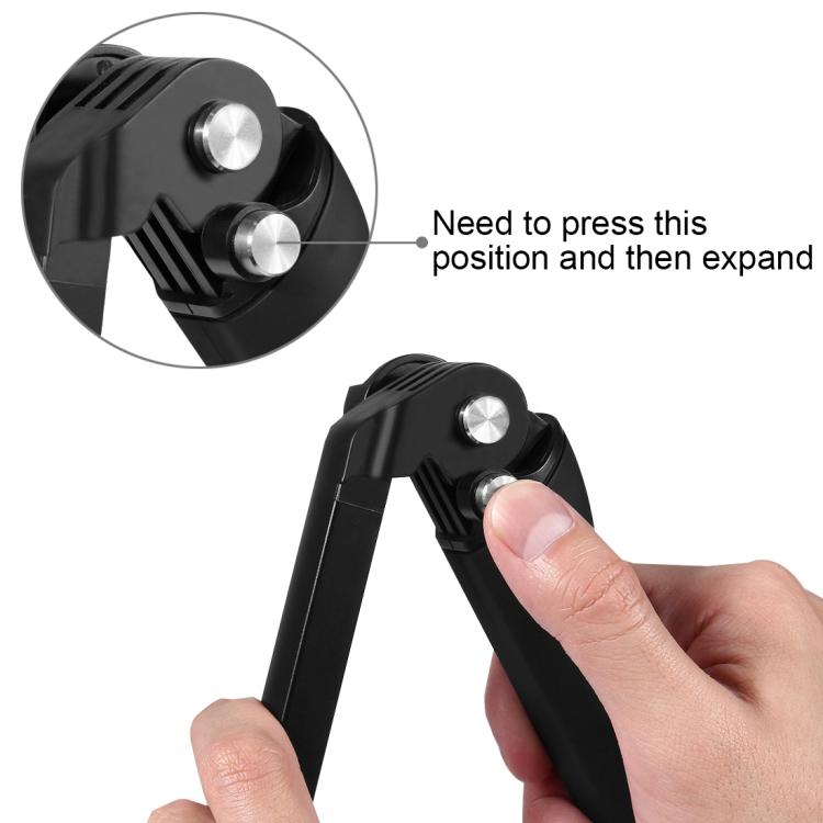 PULUZ 3-Way Grip Foldable Tripod Selfie-stick Extension Monopod for DJI, Insta360, GoPro and Other Action Cameras, Length: 20-58cm, Length: 20-58cm, Length: 20-58cm(AE)