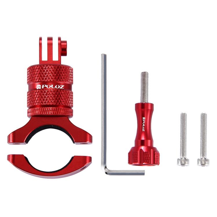 PULUZ 360 Degree Rotation Bike Aluminum Handlebar Adapter Mount with Screw for GoPro, Insta360, DJI and Other Action Cameras, AE Stock (Blue), US Stock (Red), China Stock (Red), US Stock (Blue), China Stock (Blue), US Stock (Black)                     ...