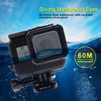PULUZ 60m Waterproof Housing Protective Case for GoPro HERO(2018) / HERO7 Black /6 /5, with Buckle Basic Mount & Screw, No Need to Remove Lens, 2 in 1 for HERO5, 2 in 1 for HERO5 (AE)
