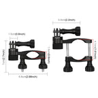 PULUZ 360 Degree Rotation Bike Aluminum Handlebar Adapter Mount with Screw for GoPro, Insta360, DJI and Other Action Cameras, Handlebar Adapter Mount 2