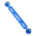PULUZ 7.87 inch 20cm Aluminum Alloy Dual Balls Arm for Underwater Torch / Video Light, Ball Diameter: 2.54cm, 7.87 inch (Black), 7.87 inch (Blue), 7.87 inch (Red)