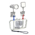 PULUZ Dual Handheld Diving Light Arm CNC Aluminum Mount with Lanyard for GoPro, Insta360, DJI and Other Action Cameras, Light Arm Mount/B, Light Arm Mount/S
