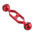 PULUZ 5.0 inch 12.6cm Aluminum Alloy Dual Balls Arm, Ball Diameter: 25mm, 5.0 inch (Red), 5.0 inch (Black), 5.0 inch (Blue)