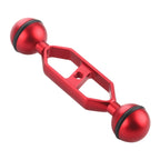 PULUZ 5.0 inch 12.6cm Aluminum Alloy Dual Balls Arm, Ball Diameter: 25mm, 5.0 inch (Red), 5.0 inch (Black), 5.0 inch (Blue)