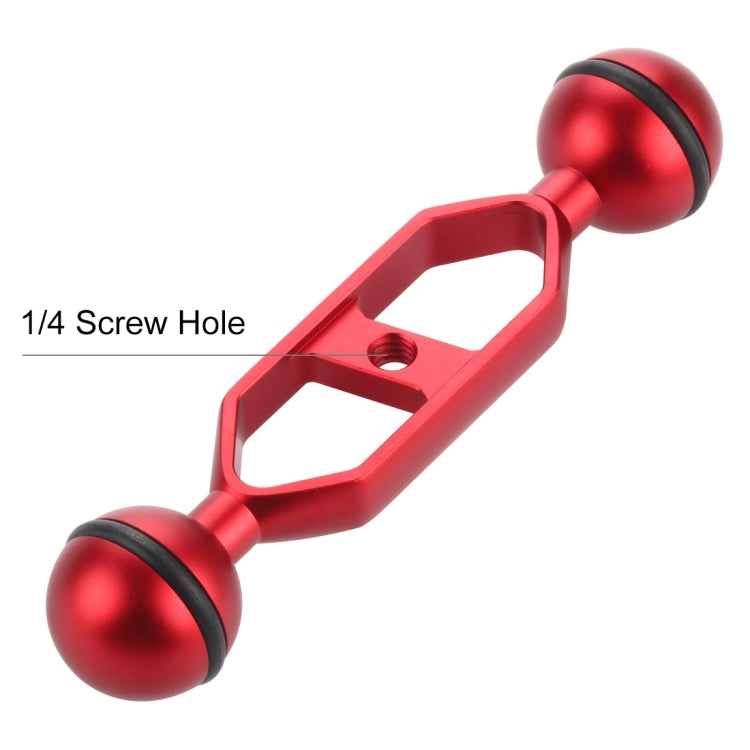 PULUZ 5.0 inch 12.6cm Aluminum Alloy Dual Balls Arm, Ball Diameter: 25mm, 5.0 inch (Red), 5.0 inch (Black), 5.0 inch (Blue)