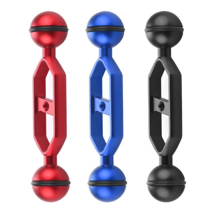 PULUZ 5.0 inch 12.6cm Aluminum Alloy Dual Balls Arm, Ball Diameter: 25mm, 5.0 inch (Red), 5.0 inch (Black), 5.0 inch (Blue)