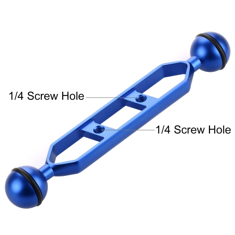 PULUZ 7.0 inch 17.7cm Aluminum Alloy Dual Balls Arm, Ball Diameter: 25mm, 7.0 inch (Black), 7.0 inch (Blue), 7.0 inch (Red)
