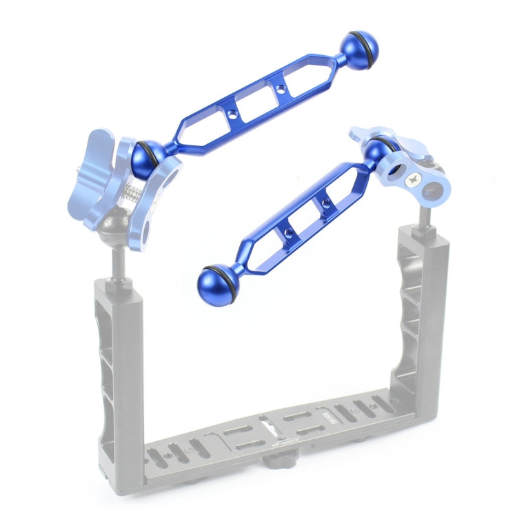 PULUZ 7.0 inch 17.7cm Aluminum Alloy Dual Balls Arm, Ball Diameter: 25mm, 7.0 inch (Black), 7.0 inch (Blue), 7.0 inch (Red)