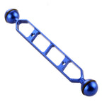 PULUZ 9.0 inch 22.8cm Aluminum Alloy Dual Balls Arm, Ball Diameter: 25mm, 9.0 inch (Black), 9.0 inch (Blue), 9.0 inch (Red)