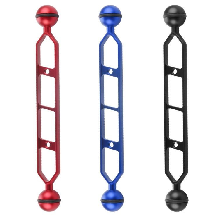 PULUZ 9.0 inch 22.8cm Aluminum Alloy Dual Balls Arm, Ball Diameter: 25mm, 9.0 inch (Black), 9.0 inch (Blue), 9.0 inch (Red)