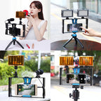 PULUZ Vlogging Live Broadcast Smartphone Video Rig Filmmaking Recording Handle Stabilizer Bracket for iPhone, Galaxy, Huawei, Xiaomi, HTC, LG, Google, and Other Smartphones, Vlogging Rig, Vlogging Rig(UAE)