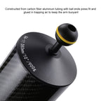 PULUZ 10.8 inch 27.5cm Length 80mm Diameter Dual Balls Carbon Fiber Floating Arm, Ball Diameter: 25mm, Buoyancy: 900g, 10 inch 900g Buoyancy