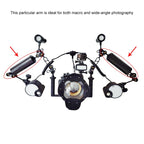 PULUZ 10.8 inch 27.5cm Length 80mm Diameter Dual Balls Carbon Fiber Floating Arm, Ball Diameter: 25mm, Buoyancy: 900g, 10 inch 900g Buoyancy