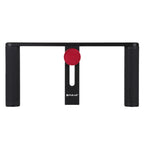 PULUZ Vlogging Live Broadcast Smartphone Video Rig Filmmaking Recording Handle Stabilizer Aluminum Bracket for iPhone, Galaxy, Huawei, Xiaomi, HTC, LG, Google, and Other Smartphones, Aluminum Bracket