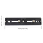 PULUZ 200mm Length PU-200 Aluminum-magnesium Alloy Quick Release Plate QR Clamp for Benro B3 / J2 /J3 Tripod Ball Head